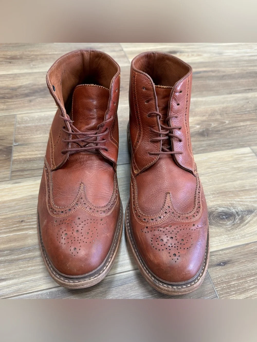 Florsheim Leather Brogue Wingtip Boots 19008-221 Brown, Men’s 13